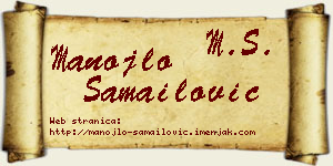 Manojlo Samailović vizit kartica